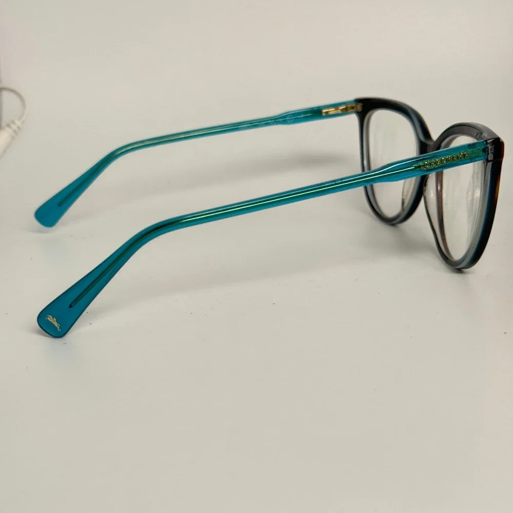 Longchamp LO2717 220 Eyeglasses Tortoise‎ Teal Cat Eye Frames 53-16-140 Womens